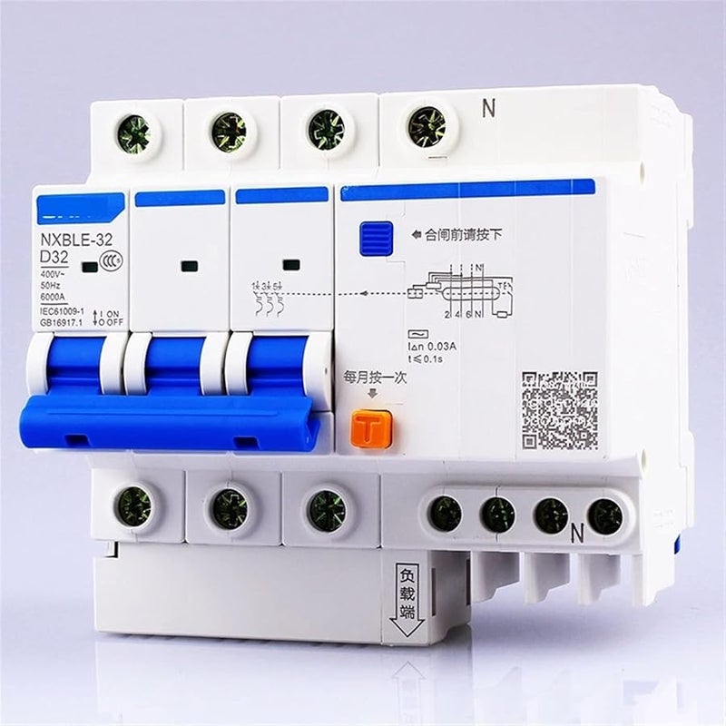 NXBLE 32 3P Plus N 16A جهاز التيار المتبقي نوع الإطلاق الكهرومغناطيسي D حماية تسرب الأرض - Image 3