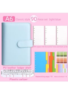 Y&D A6 Loose Leaf Notebook Classical Set Macaron Pu Leather Loose Leaf Notebook Cash Budget Ledger  - Image 1