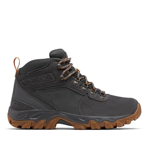 Columbia Mens Newton Ridge Plus II Suede Waterproof Dark GreyGold Amber 105 Wide - Image 1