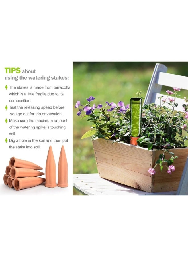 8 قطع من أجهزة ري النباتات الأوتوماتيكية، أجهزة ري النباتات المصنوعة من الطين، نظام ري ذاتي للنباتات الداخلية والخارجية - Image 4