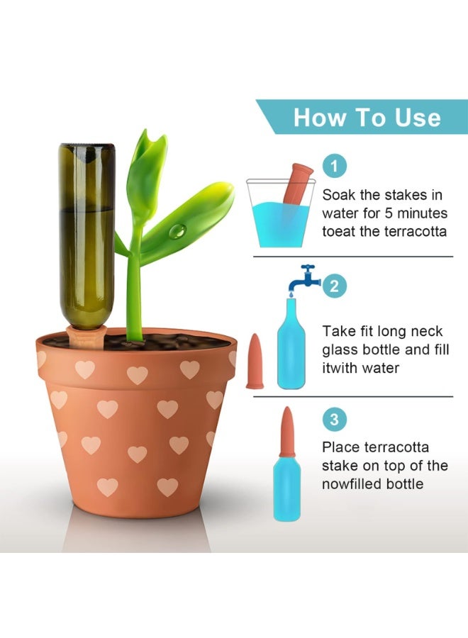8 قطع من أجهزة ري النباتات الأوتوماتيكية، أجهزة ري النباتات المصنوعة من الطين، نظام ري ذاتي للنباتات الداخلية والخارجية - Image 5