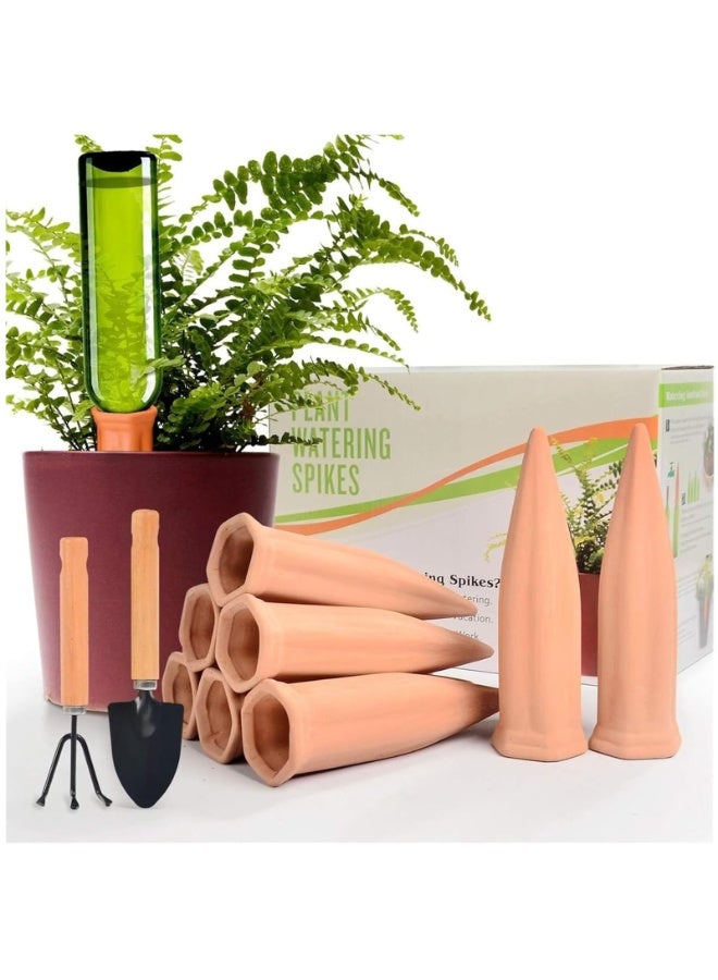8 قطع من أجهزة ري النباتات الأوتوماتيكية، أجهزة ري النباتات المصنوعة من الطين، نظام ري ذاتي للنباتات الداخلية والخارجية - Image 1