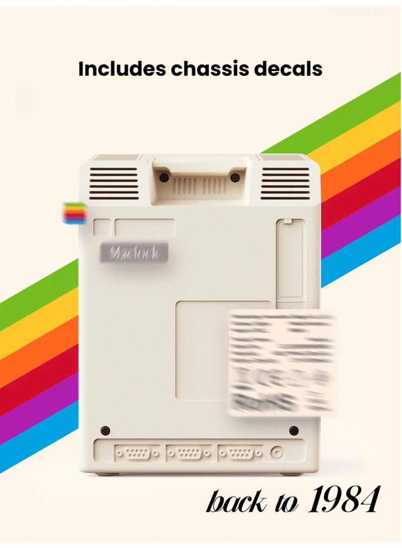 منبه Maclock Retro | ساعة رقمية بتصميم كمبيوتر شخصي كلاسيكي من عام 1984 لتزيين المكتب - Image 4