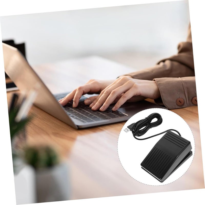 وحدة تحكم دواسة القدم USB - تصميم مريح للتحكم السهل في الكمبيوتر المحمول متعدد الوظائف للاستخدام في الألعاب والمكتب والوسائط المتعددة - Image 2