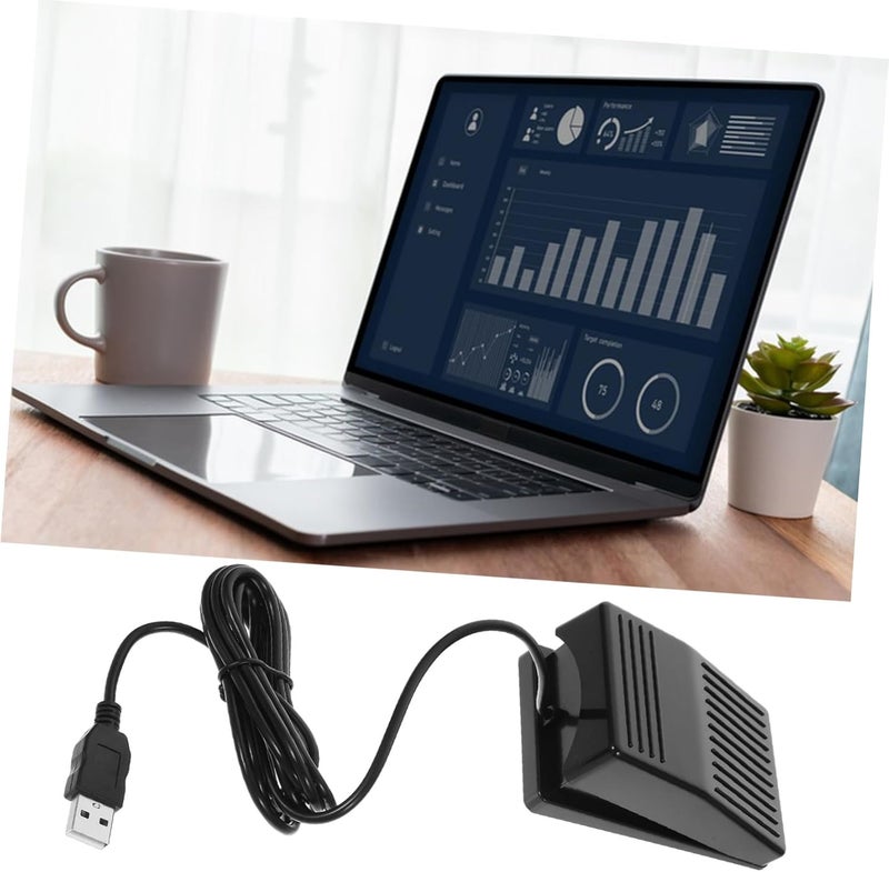 وحدة تحكم دواسة القدم USB - تصميم مريح للتحكم السهل في الكمبيوتر المحمول متعدد الوظائف للاستخدام في الألعاب والمكتب والوسائط المتعددة - Image 4