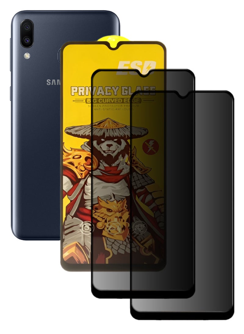 ESD 2 Pieces Tempered Dustproof Privacy Glass Screen Protector Compatible For Samsung Galaxy M20 - Image 1