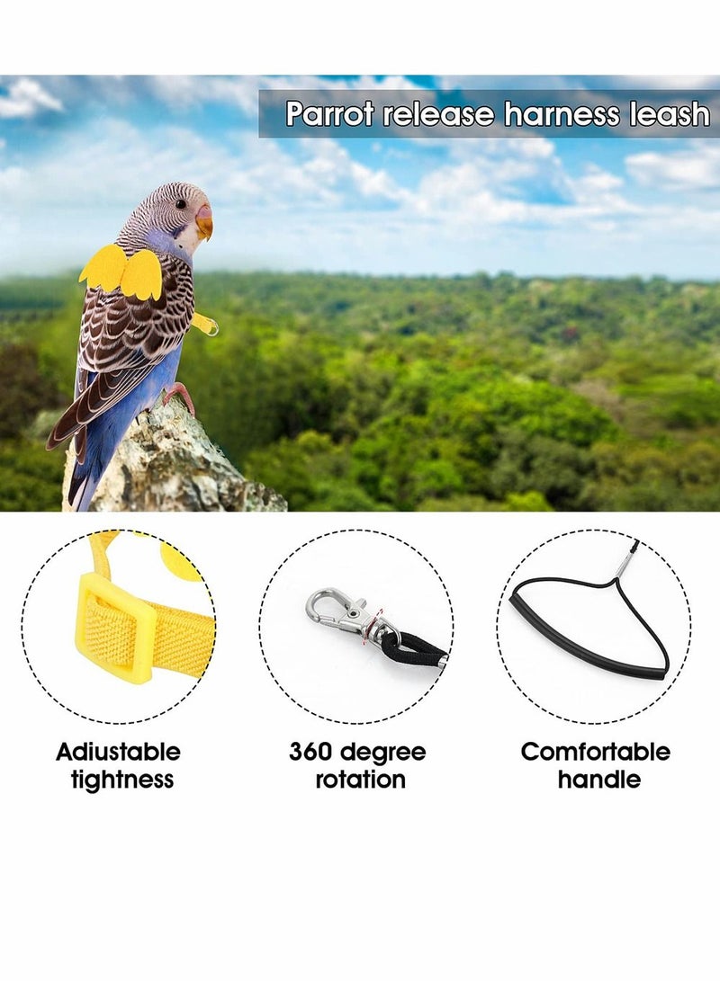 SYOSI Bird Training Leash Adjustable Parrot Flying Strap Rope Universal Flying Traction Lead Durable Outdoor Training Toy for Birds, Parrot, Cockatiel, Parakeet, Lory - Image 2