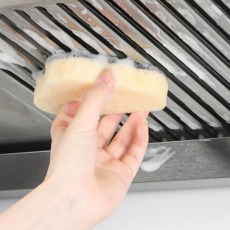 UPKOCH 12 Pcs Cloud Shaped Dual Color Cleaning Sponges Kitchen Dish Cup Bowl Scrubber for Home Household Cleaning Red And Black - Image 4