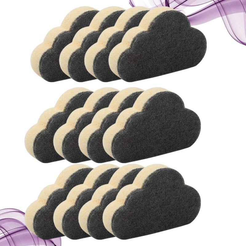 UPKOCH 12 Pcs Cloud Shaped Dual Color Cleaning Sponges Kitchen Dish Cup Bowl Scrubber for Home Household Cleaning Red And Black - Image 5