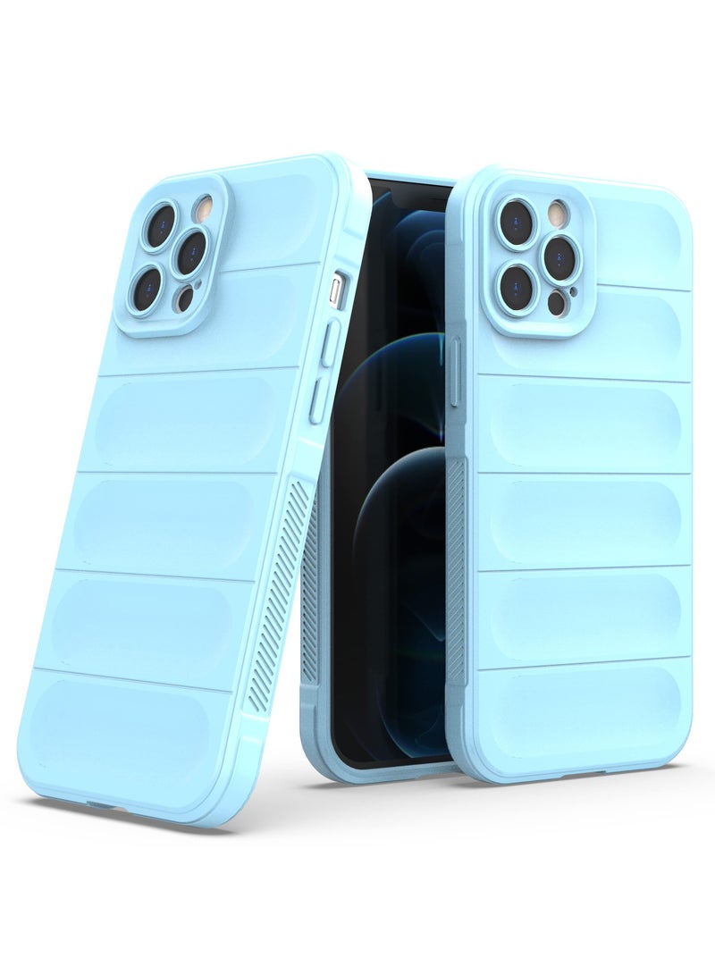 Phone case cover Magic Shield TPU + Silicone Shockproof Phone Case For Iphone 12 Pro Max (Light Blue) - Image 2