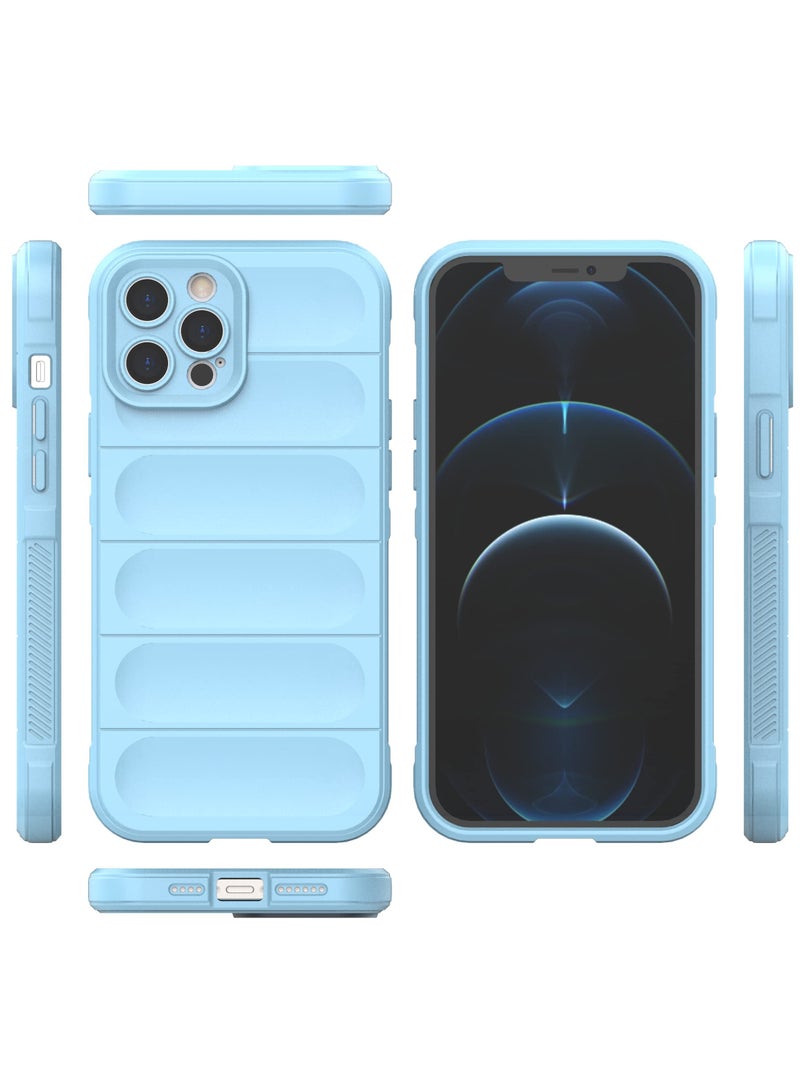 Phone case cover Magic Shield TPU + Silicone Shockproof Phone Case For Iphone 12 Pro Max (Light Blue) - Image 3