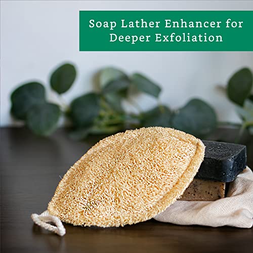 LooLife Natural Loofah Exfoliating Sponge (4 Pack) - Loofa Exfoliating Body Scrubber - Biodegradable Organic Loofah Sponge - Shower Luffa Sponges - Shower Lufa - Estropajos para el Cuerpo - Image 4