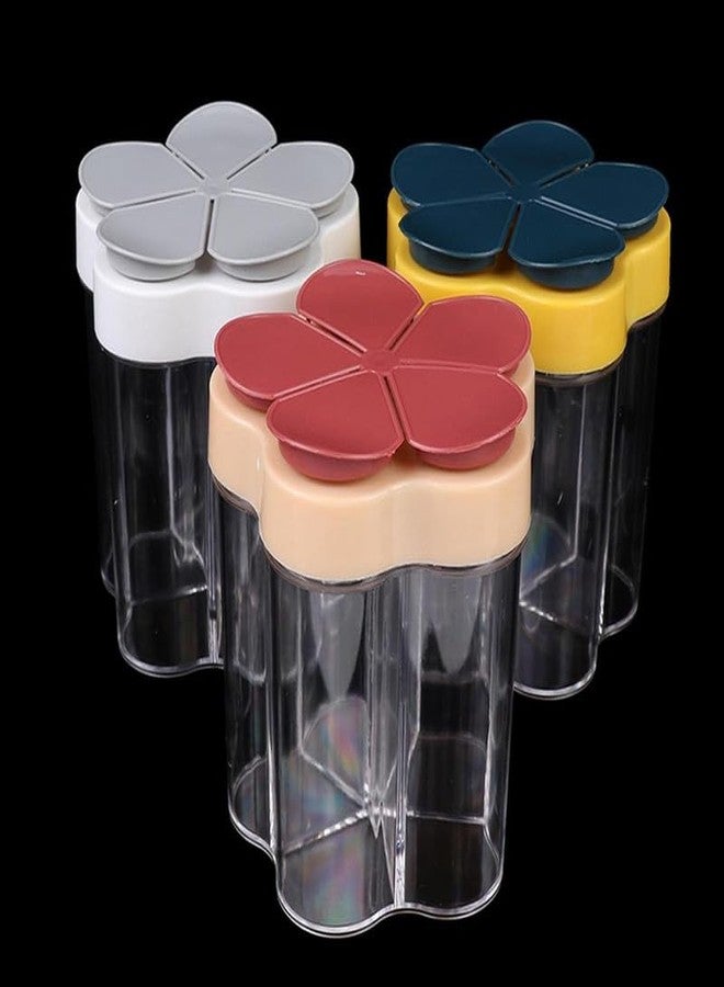 Cyrox Flower Shape Spice Jar Camping, Outdoor Cooking Flower Spice Jar Bottle, Portable Masala Storage Bottle Spices Jars for Travel and Outdoor Travel and Kitchen (3pcs) - Image 1