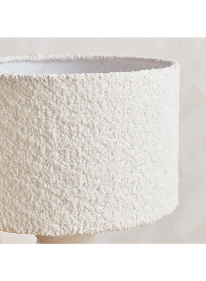 هوم بوكس مصباح طاولة سيراميك بغطاء صوف بربري من نوفالي - 47.5 سم - Image 3