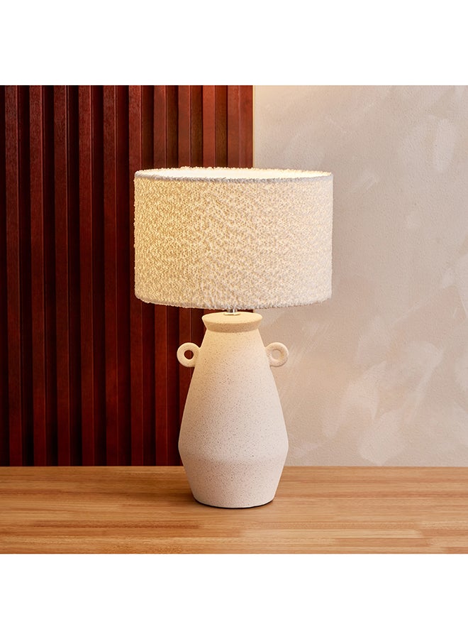 هوم بوكس مصباح طاولة سيراميك بغطاء صوف بربري من نوفالي - 47.5 سم - Image 2