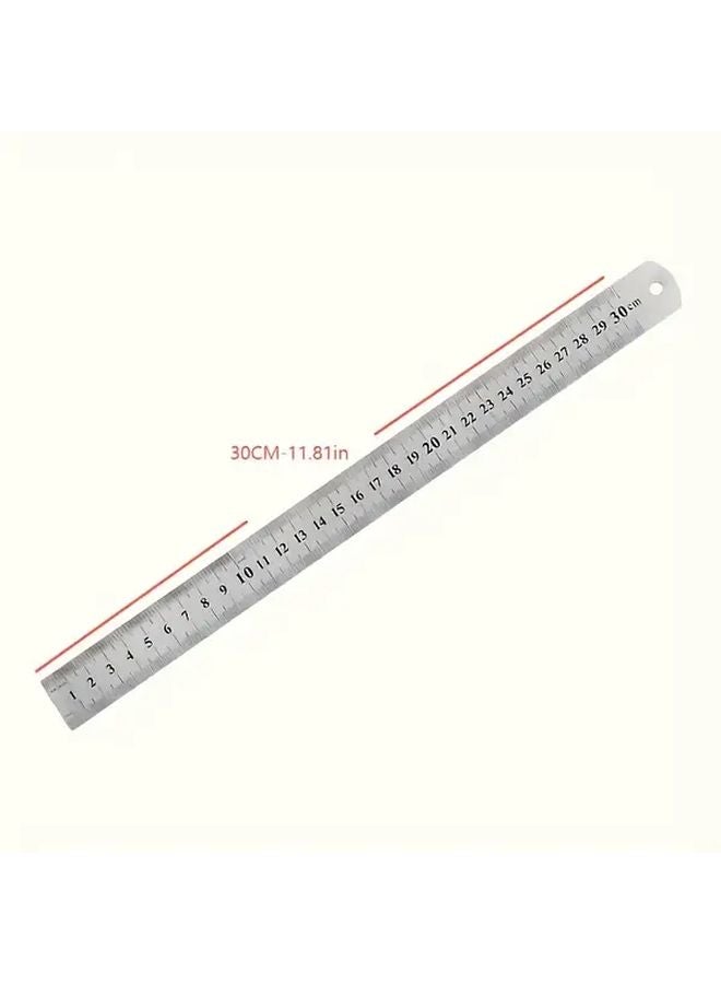 مسطرة زوايا عالية الدقة من الفولاذ الكربوني لنجارة الخشب مقاس 30 سم مع مقياس تحديد من سبيكة الألومنيوم - Image 5