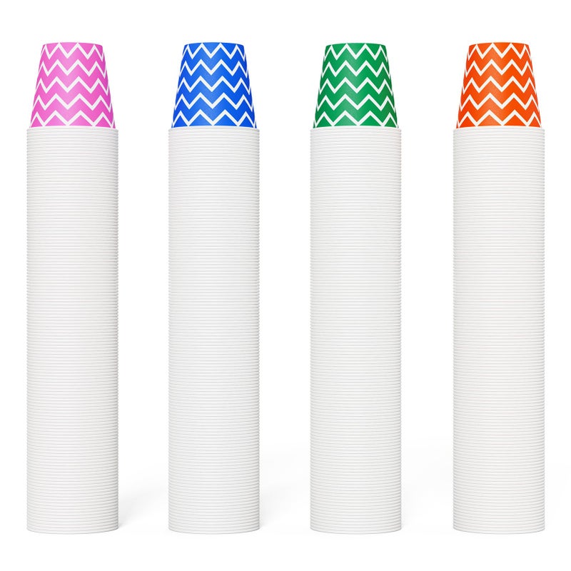 JOLLY PARTY [300Pack] Paper Cups, 3oz Disposable Bathroom Cups, Mouthwash Cup, Cold Disposable Drinking Cup for Party, Picnic, BBQ, Travel, and Event (Strip) - Image 1