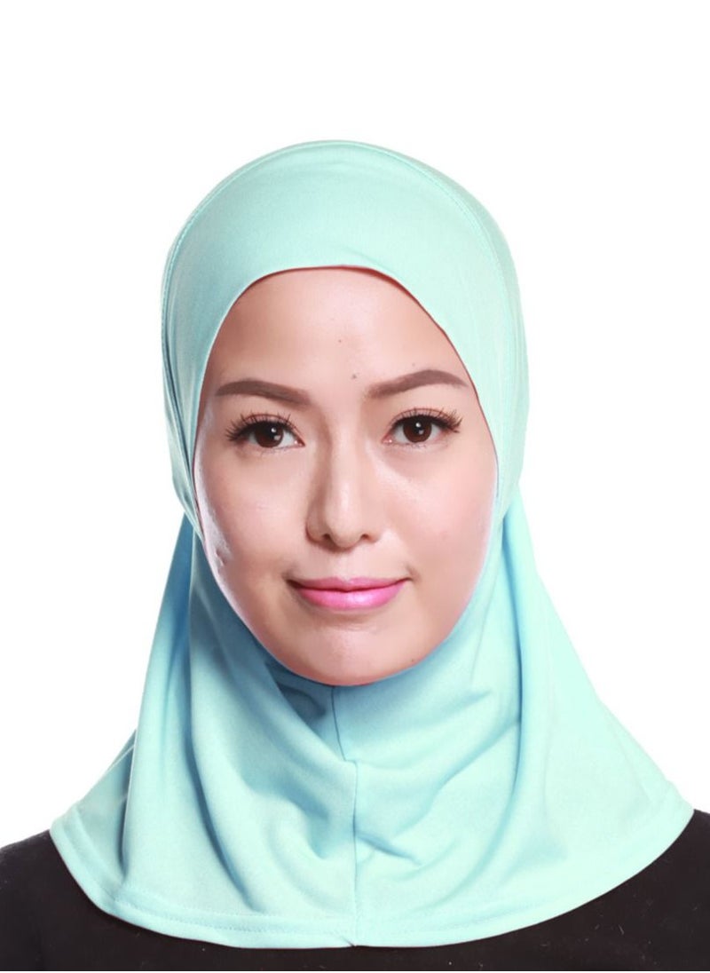 Loquat - Women's Comfortable Solid Color Hijab Light Blue - Image 1