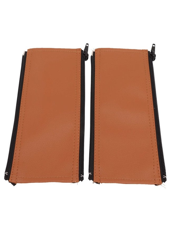 Garosa Stroller Handle Cover Universal Handle Sleeve Cover Removable Zipper PU Leather Handlebar Sleeve Cleanable Cart Replacement Grip Bar(Brown) - Image 4