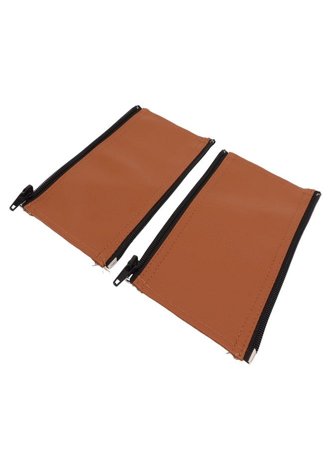 Garosa Stroller Handle Cover Universal Handle Sleeve Cover Removable Zipper PU Leather Handlebar Sleeve Cleanable Cart Replacement Grip Bar(Brown) - Image 5