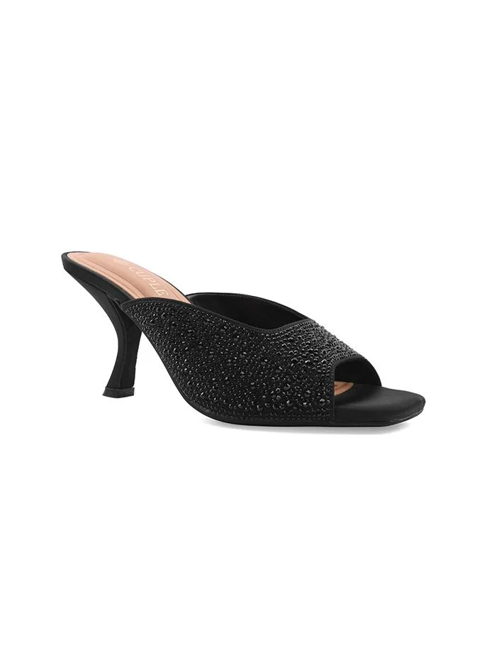 Cuple Heel Slipper – Shimmering Elegance