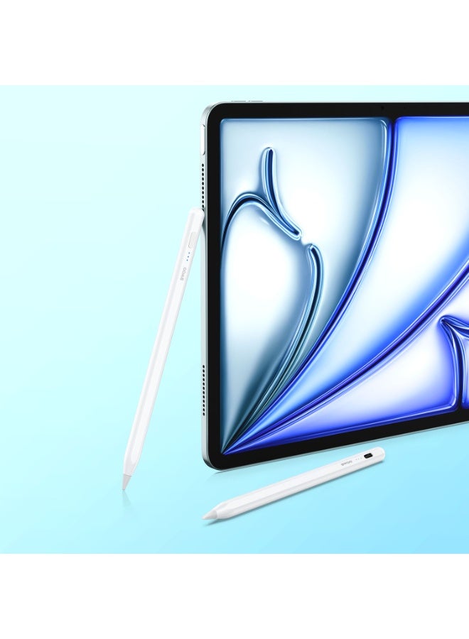بوو قلم لمس (Stylus Pen) بو BWOO أصلي - دقة احترافية، بدون تأخير، متوافق مع الآيباد (iPad) والتابلت وأجهزة الأندرويد والآيفون، تصميم مريح - أبيض - Image 5
