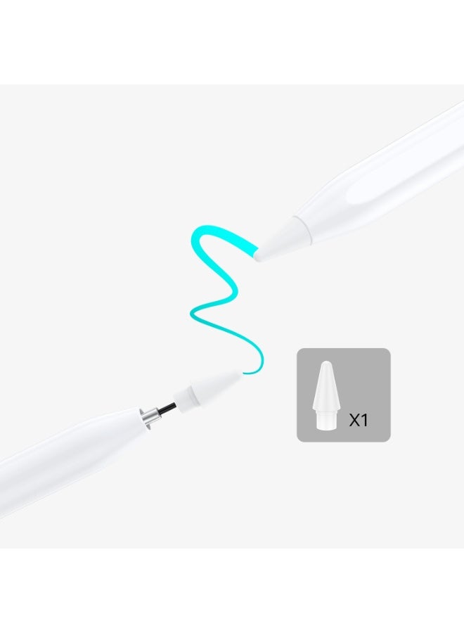بوو قلم لمس (Stylus Pen) بو BWOO أصلي - دقة احترافية، بدون تأخير، متوافق مع الآيباد (iPad) والتابلت وأجهزة الأندرويد والآيفون، تصميم مريح - أبيض - Image 4