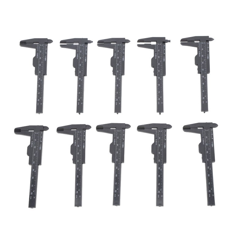 10Pcs 80mm Black Eyebrow Tattoo Measuring Ruler Disposable Microblading Positioning Brow Vernier Caliper Tool - Image 1
