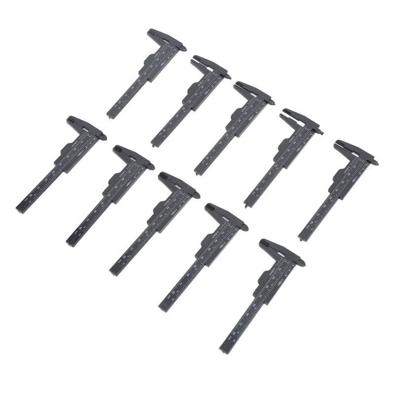 10Pcs 80mm Black Eyebrow Tattoo Measuring Ruler Disposable Microblading Positioning Brow Vernier Caliper Tool - Image 2