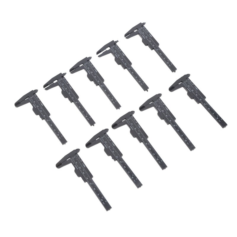 10Pcs 80mm Black Eyebrow Tattoo Measuring Ruler Disposable Microblading Positioning Brow Vernier Caliper Tool - Image 3