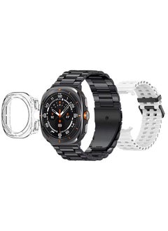 Kalobee SK7 Ultra Smartwatch Bundle With Accessories Including 1 Black Stainless Steel Band 1 White Silicone Band a Charging Cable and a TPU Case Protector  - Image 3