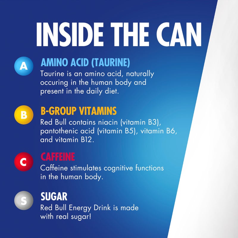 Red Bull Energy Drink with 151mg Caffeine plus Taurine & B Vitamins, 16 Fl Oz, Pack of 12 Cans - Image 3