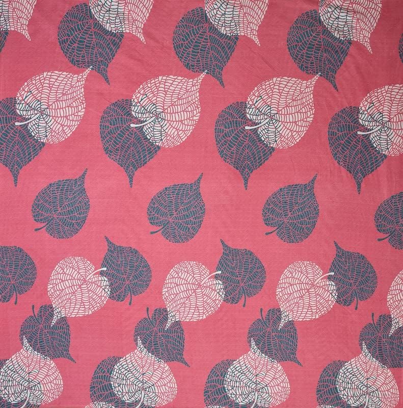 BSB بي إس بي هوم مجموعة سرير مفرد من قطن جلاسيه الفاخر بتصميم عصري مزخرف بأزهار جميلة وناعمة مريحة مع غطاء وسادة - وردي فاتح ورمادي - Image 2