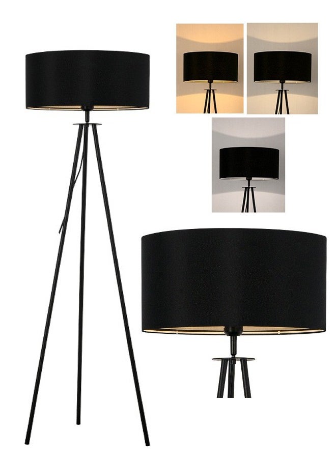 Floor Lamp, Tripod Black Floor Lamp, 3 Colors Brightness Led Lamp, Vertical Bedside Ambient Lamp for Living Room Bedroom Corner Sofa Black 154x30 cm - pzsku/ZCE4C091119E403D34745Z/45/_/1732339077/223282be-463d-438d-b1dc-391b74d77413