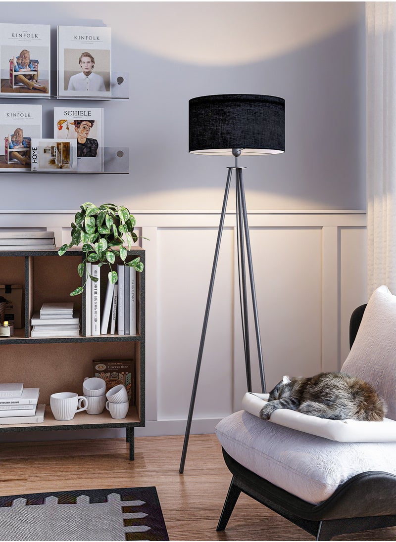 Floor Lamp, Tripod Black Floor Lamp, 3 Colors Brightness Led Lamp, Vertical Bedside Ambient Lamp for Living Room Bedroom Corner Sofa Black 154x30 cm - pzsku/ZCE4C091119E403D34745Z/45/_/1732339079/f0e43190-717b-423c-9d3f-aae9388d1367