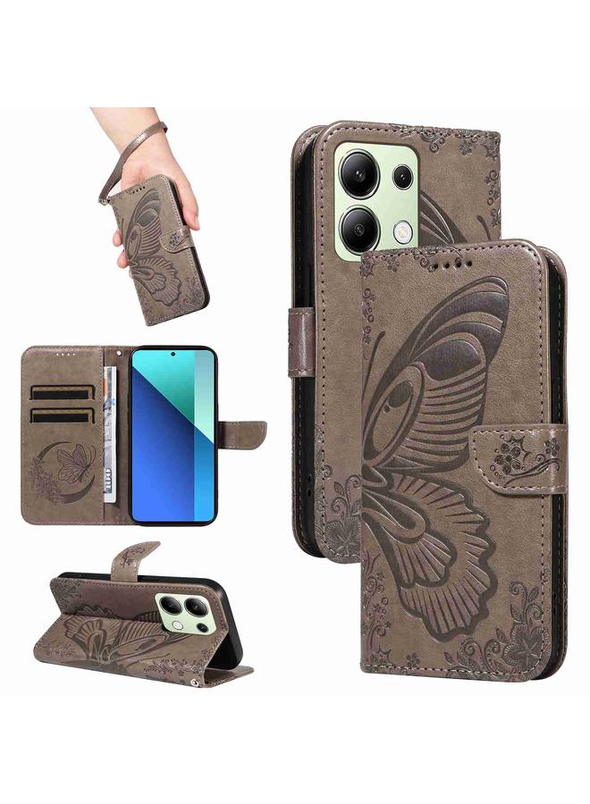 Case For Xiaomi Redmi Note 13 4G Swallowtail Butterfly Embossed Leather Phone Case