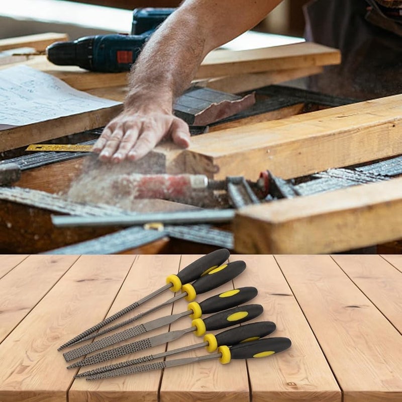 6Pcs 140mm Needle File Set Metal Hand Tools for Woodworking Deburring and Polishing - Image 5