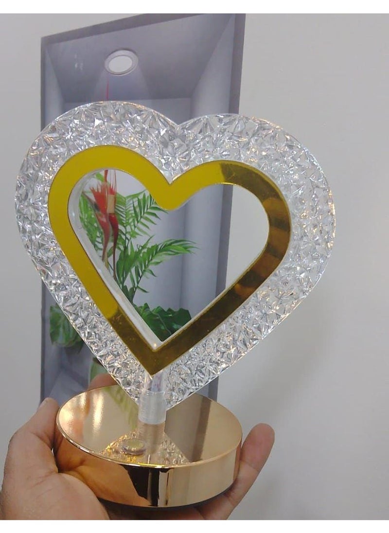 Generic - Crystal heart frame lamp The lamp works directly on USB electricity Its lighting is multiple - Image 1