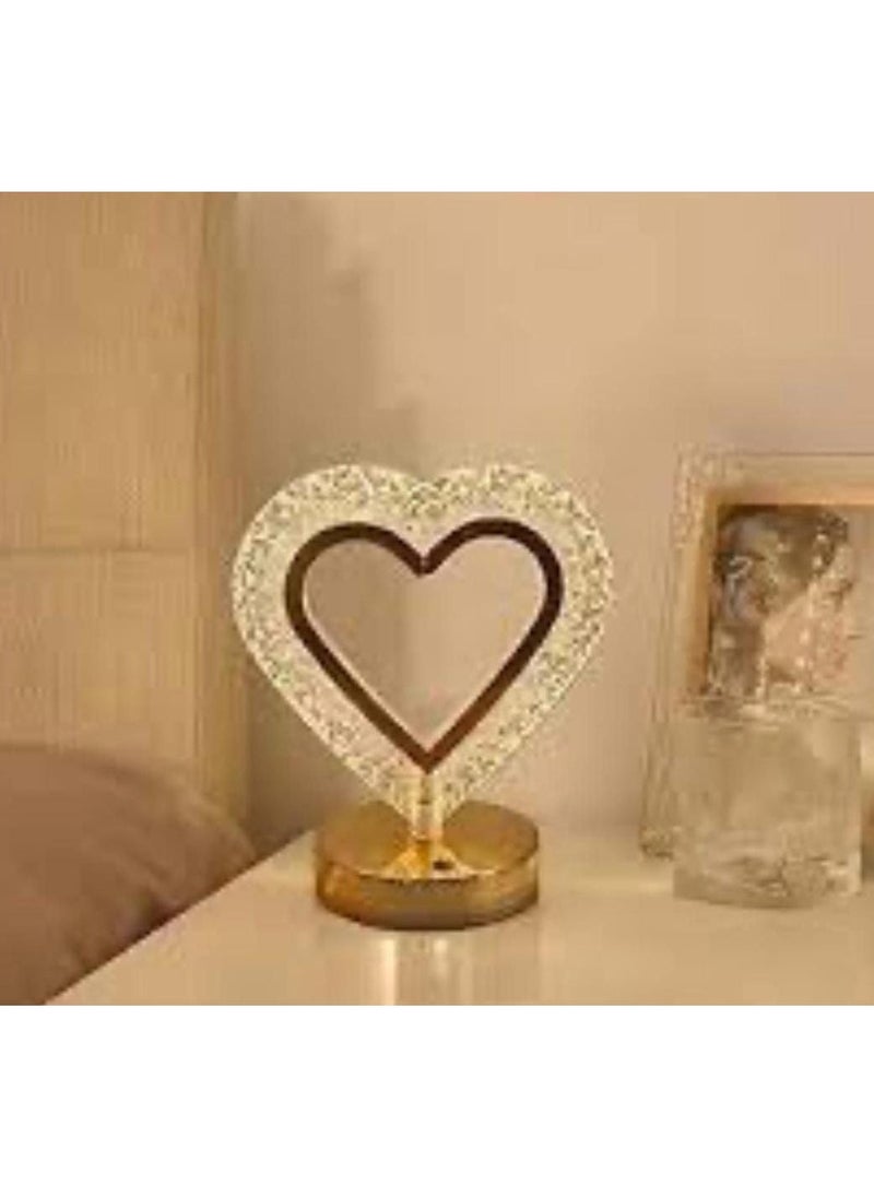 Generic - Crystal heart frame lamp The lamp works directly on USB electricity Its lighting is multiple - Image 1