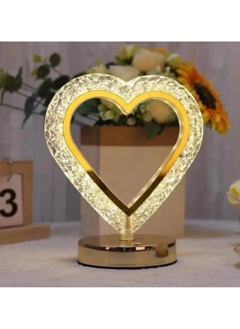 Crystal heart frame lamp The lamp works directly on USB electricity Its lighting is multiple