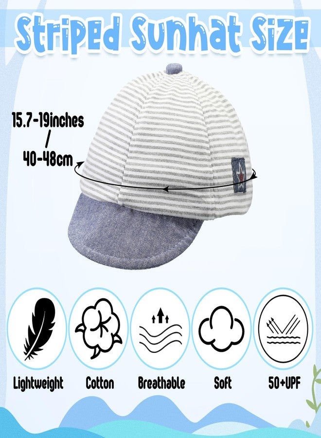 Zhanmai 6 Pieces Baseball Cap Adjustable Striped Bear Sunhat Baseball Hats Soft Cotton Hat Cute Lovely - Image 2