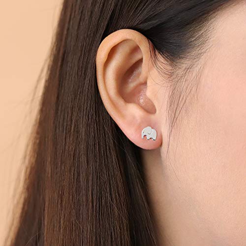 Boma Jewelry Sterling Silver Elephant Animal Stud Earrings - Image 3