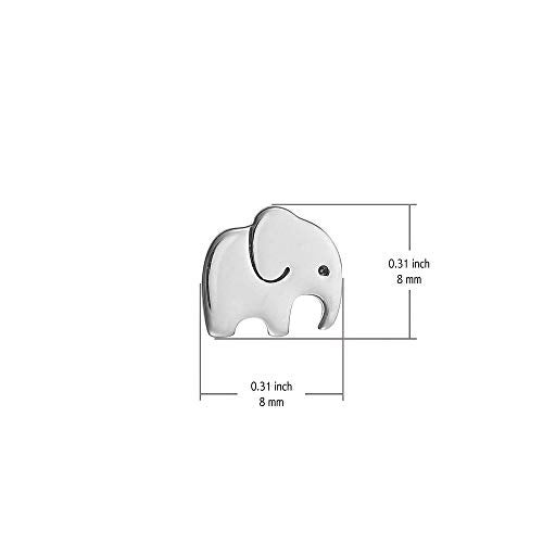 Boma Jewelry Sterling Silver Elephant Animal Stud Earrings - Image 5