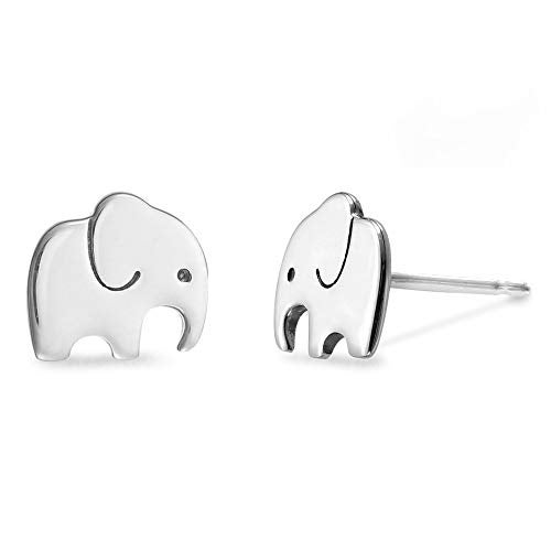 Boma Jewelry Sterling Silver Elephant Animal Stud Earrings - Image 2