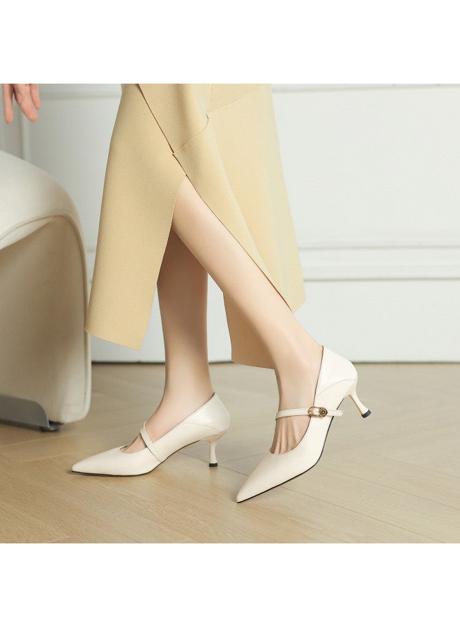 AME Elegant Mary Jane Heeled Shoes 2025, Gentle Pointed-toe Single Strap Sandals For Women, Comfortable Two-way Fashion Shoes - Image 3