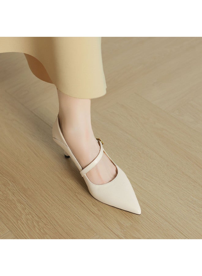 AME Elegant Mary Jane Heeled Shoes 2025, Gentle Pointed-toe Single Strap Sandals For Women, Comfortable Two-way Fashion Shoes - Image 5