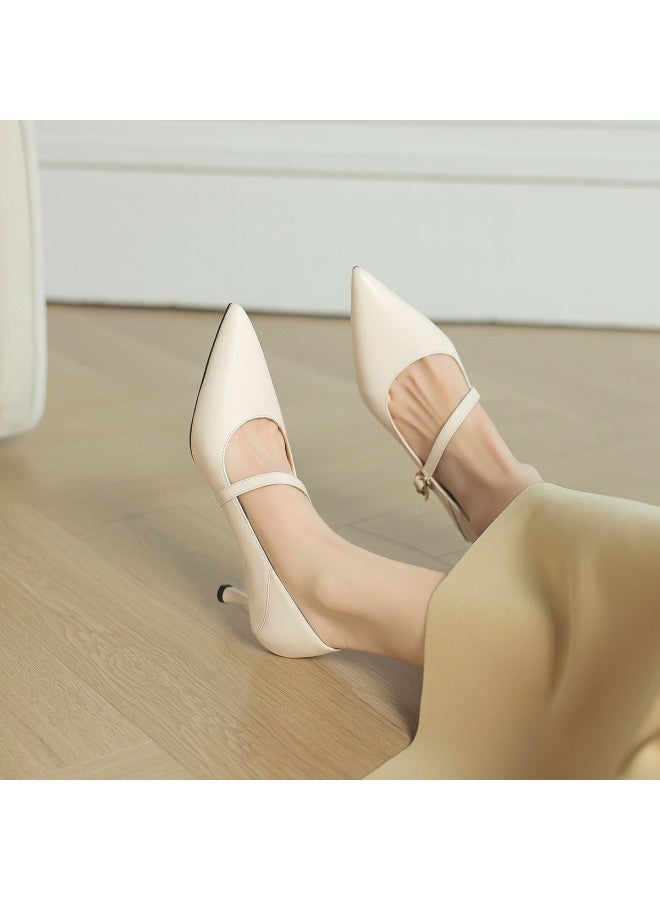 AME Elegant Mary Jane Heeled Shoes 2025, Gentle Pointed-toe Single Strap Sandals For Women, Comfortable Two-way Fashion Shoes - Image 2