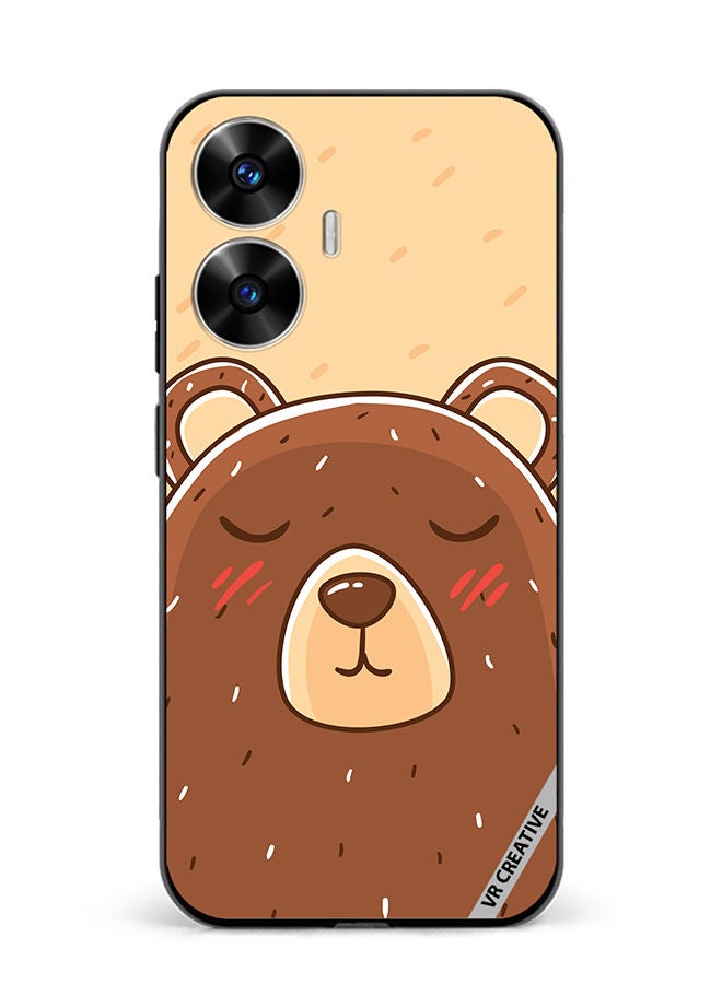 VR CREATIVE Protective Case Cover For Realme C55 Sleeping Bear Design Multicolour - Image 1