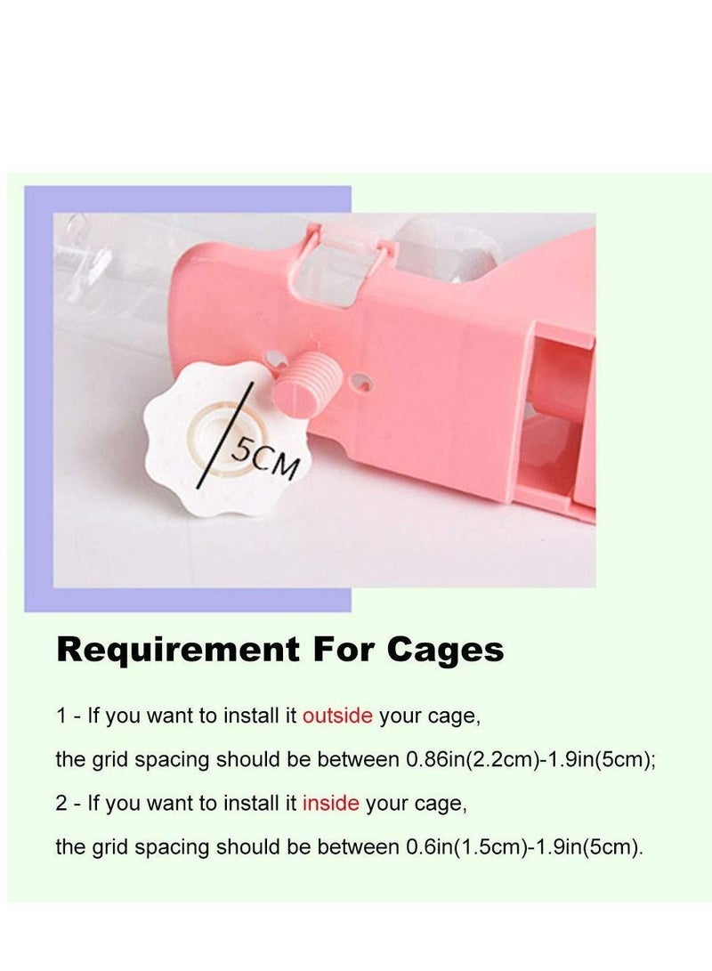 Y&D 17oz Rabbit Water Feeder, Pet Cage Suspended Dispenser, Hanging Automatic Small Animal Bottle Bowl for Bunny Chinchilla Hedgehog Ferret Hamster - Image 4