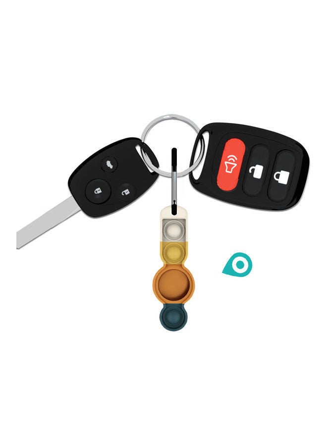 NIBEMINENT Location Tracker Protective Air Tag Case With Keychain Multicolour - Image 4